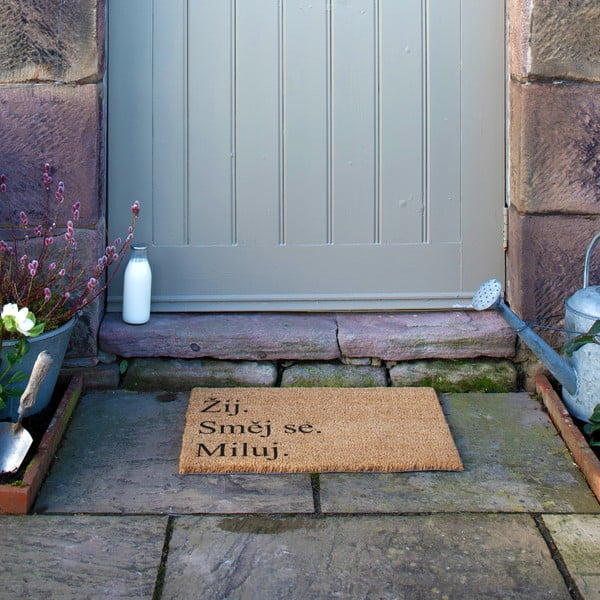 Otirač od kokosovih vlakana 40x60 cm Žij a Miluj – Artsy Doormats-image-4