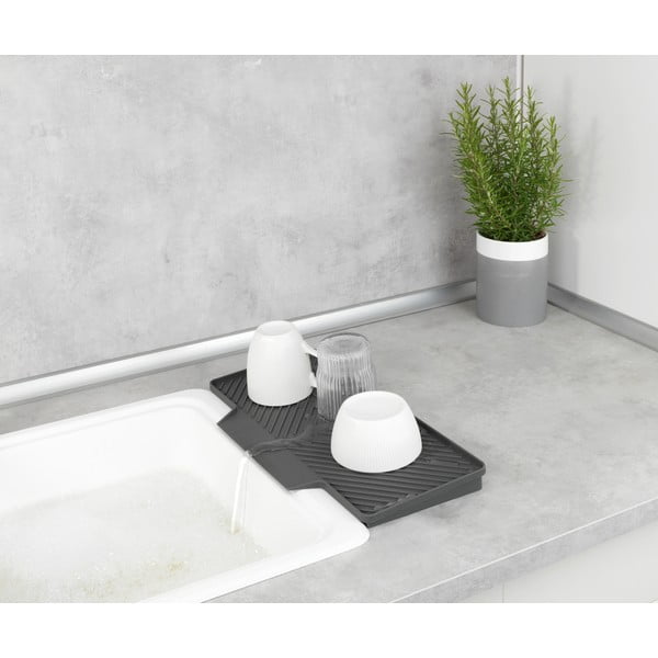 Tamno siva posuda za kapanje Wenko Neli, 20 x 40 cm-image-3