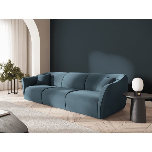 Plava baršunasta sofa 292 cm Tokyo – Cosmopolitan Design-image-1