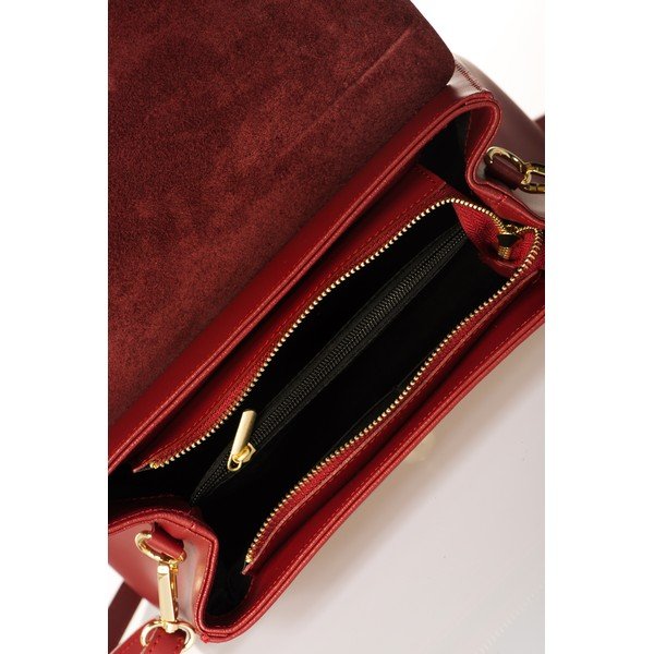 Crvena kožna torba Federica Bassi Marta-image-1