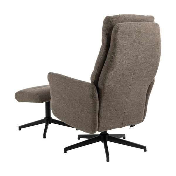 Siva/smeđa fotelja za opuštanje od bouclé tkanine London – Actona-image-4