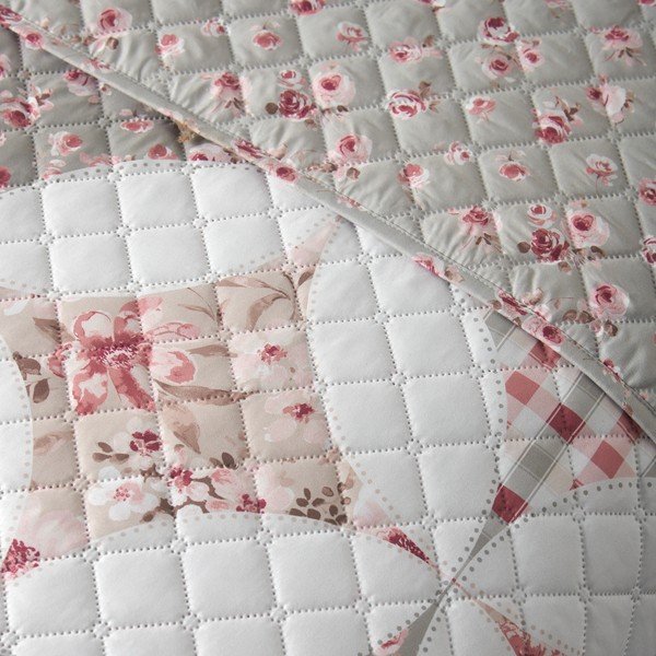 Zeleni prošiven prekrivač 220x230 cm Pinsonic Patchwork – Catherine Lansfield-image-2
