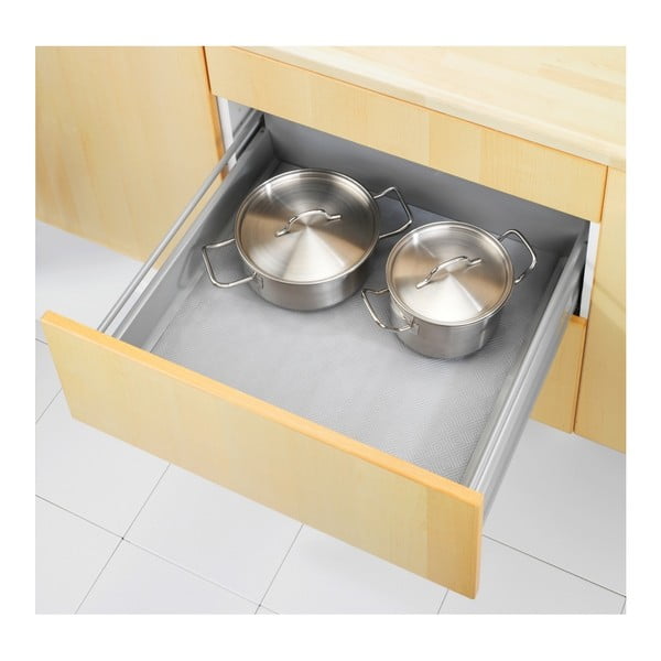 Siva protuklizna podloga za ladicu Wenko Anti Slip Mat 500, 150 x 50 cm-image-1