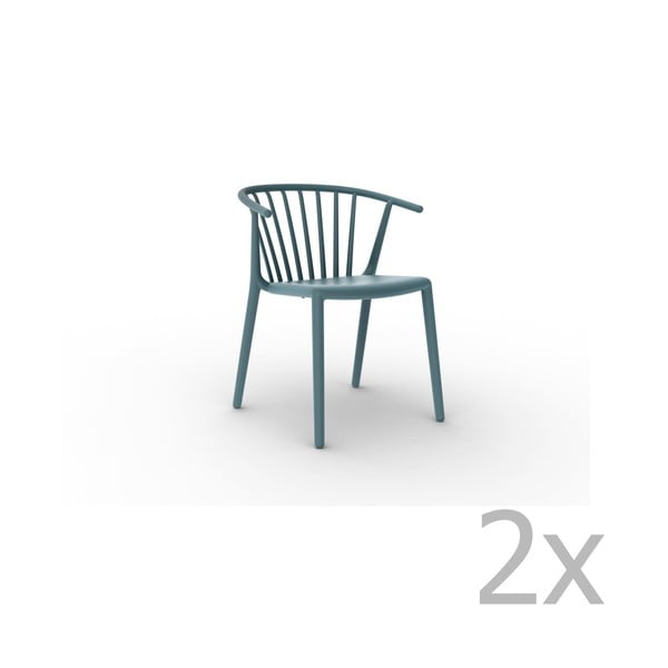 Set od 2 plave blagovaonske stolice Resol Woody