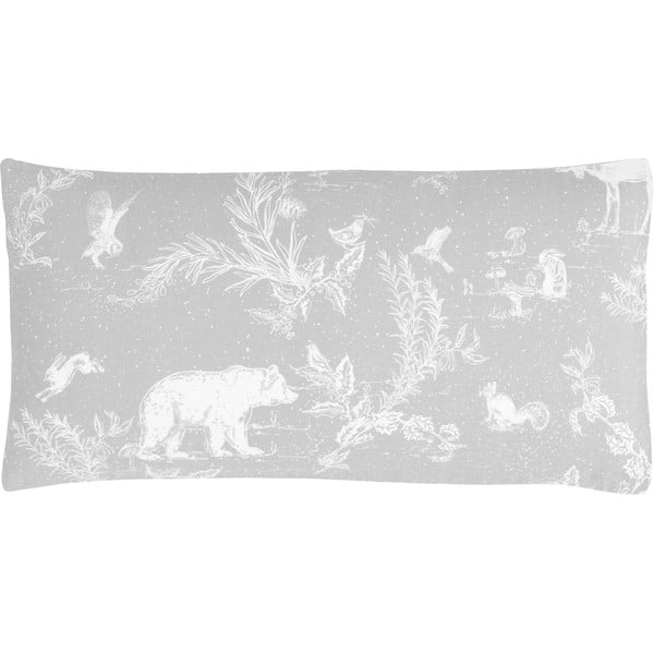 Siva pamučna ukrasna navlaka za jastuk Westwing Collection, 40 x 80 cm