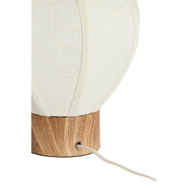 Krem metalna stolna lampa s tekstilnim sjenilom (visina 23,5 cm) Kyzo – Light & Living-image-4