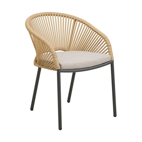 Bež metalna/podstavljena vrtna stolica Novella – House Nordic