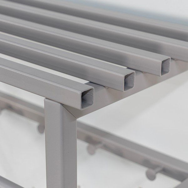 Smeđe-siva metalna zidna vješalica s policom 76 cm Rizzoli – Spinder Design-image-3