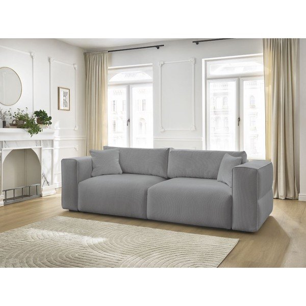 Siva sklopiva/s prostorom za odlaganje sofa 265 cm Ezechiel – Bobochic Paris-image-1