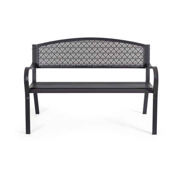 Antracitno siva metalna vrtna klupa Lizette – Bizzotto