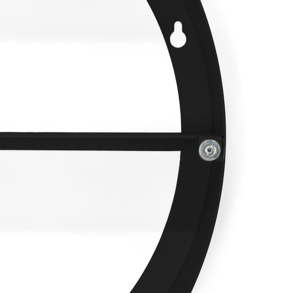 Crni metalni zidni/s ogledalom kupaonski ormarić 55x55 cm Sonnet – Spinder Design-image-3