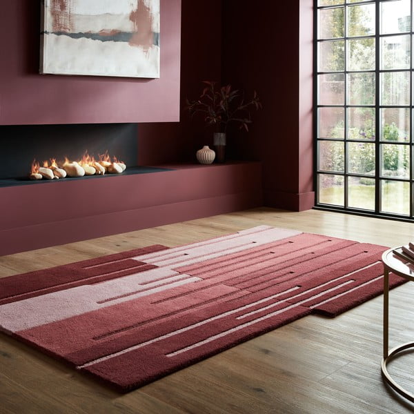 Bordo ručno rađen vunen tepih 200x290 cm Split Ombre Shaped – Flair Rugs-image-1