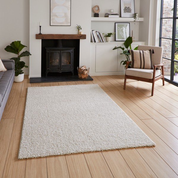 Krem periv tepih od recikliranih vlakna 80x150 cm Bali – Think Rugs-image-1