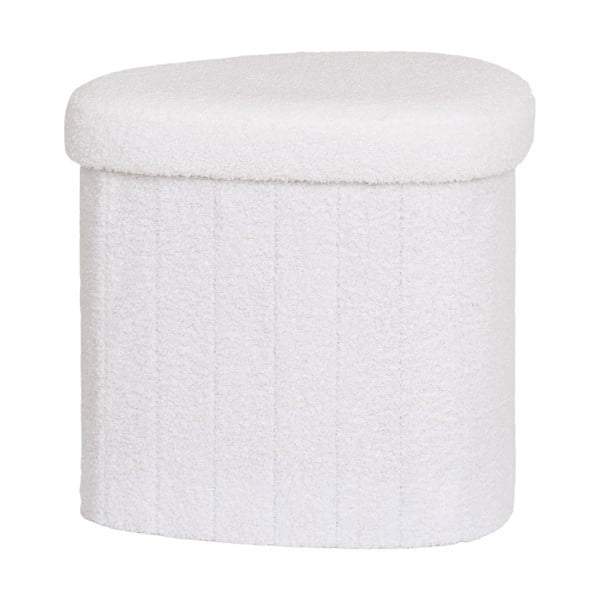 Bijeli tabure od bouclé tkanine Medford – House Nordic-image-3