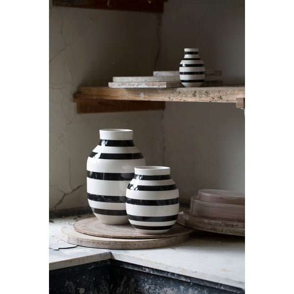 Crno-bijela vaza od kamenine Kähler Design Omaggio, visina 30,5 cm-image-3