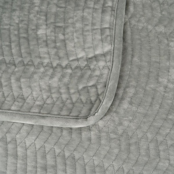 Prljavo zeleni prošiven prekrivač od samta 180x260 cm – Ixia-image-1