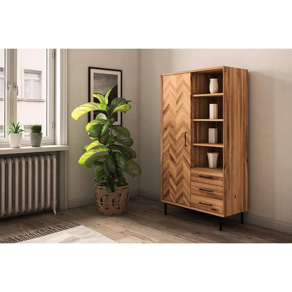 Ormar od hrastovine u prirodnoj boji 97x176 cm Abies - The Beds-image-1