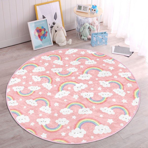 Ružičasti dječji tepih ø 120 cm Comfort – Mila Home-image-4