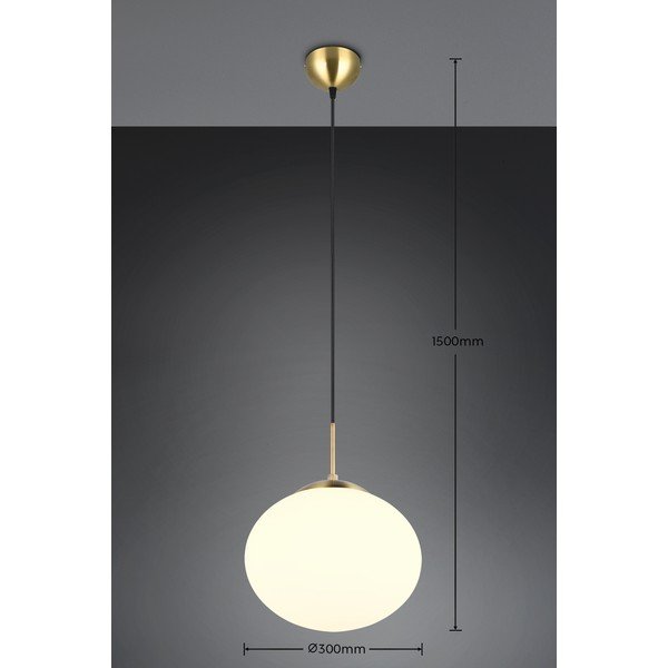 Bijela/u zlatnoj boji viseća svjetiljka sa staklenim sjenilom ø 30 cm Fomento – Trio-image-4