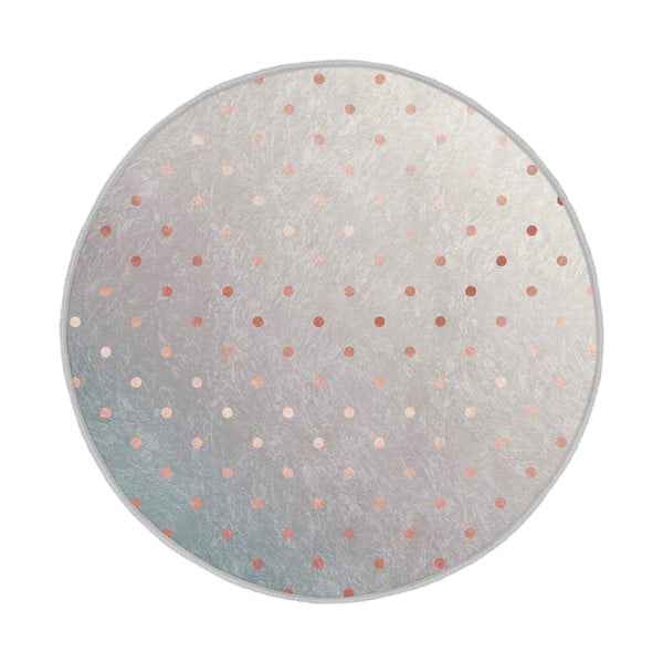 Sivi/u bakrenoj boji periv/pogodan za robotski usisavač okrugli tepih ø 100 cm Comfort – Mila Home