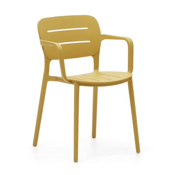 Žuta  plastična vrtna stolica Morella – Kave Home