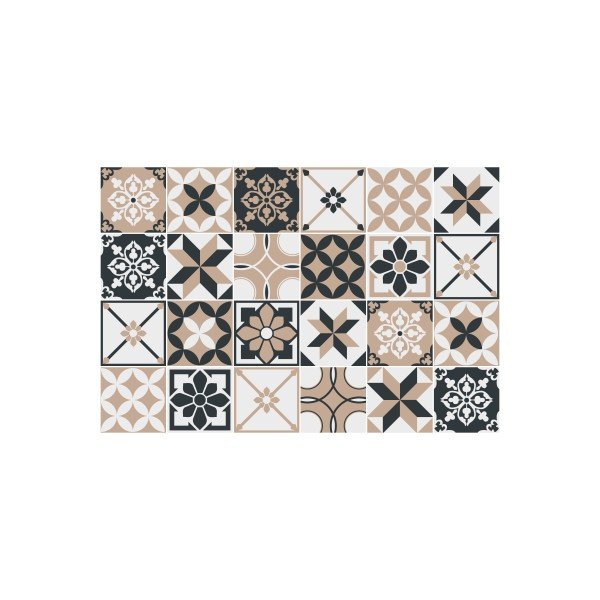 Set od 24 zidne naljepnice Ambiance Azulejos Aldonio, 15 x 15 cm-image-2