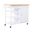 Kuhinjski otok na kotačima od masivnog kaučuka 48x105 cm Frankfurt – Premier Housewares