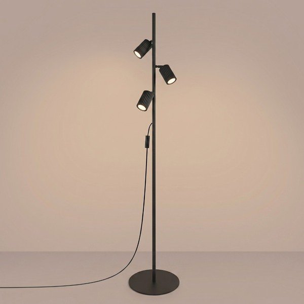 Crna stojeća svjetiljka aluminijska sa savitljivom konstrukcijom (visina 155 cm) Gleam – Sollux-image-4