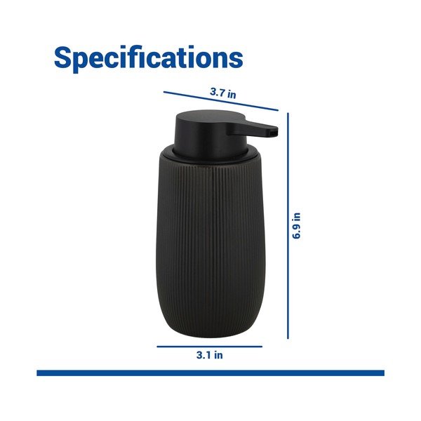 Crni plastičan dozator sapuna 400 ml Fablo – Wenko-image-4