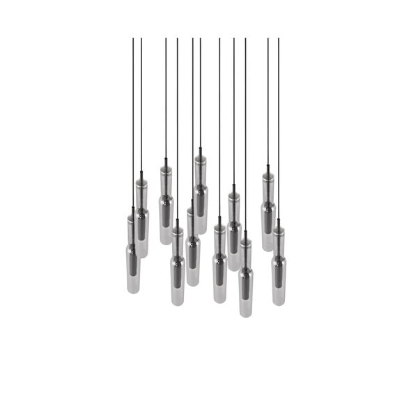 Crna/u srebrnoj boji LED viseća svjetiljka sa staklenim sjenilom ø 50 cm Lucent – Trio Select-image-3