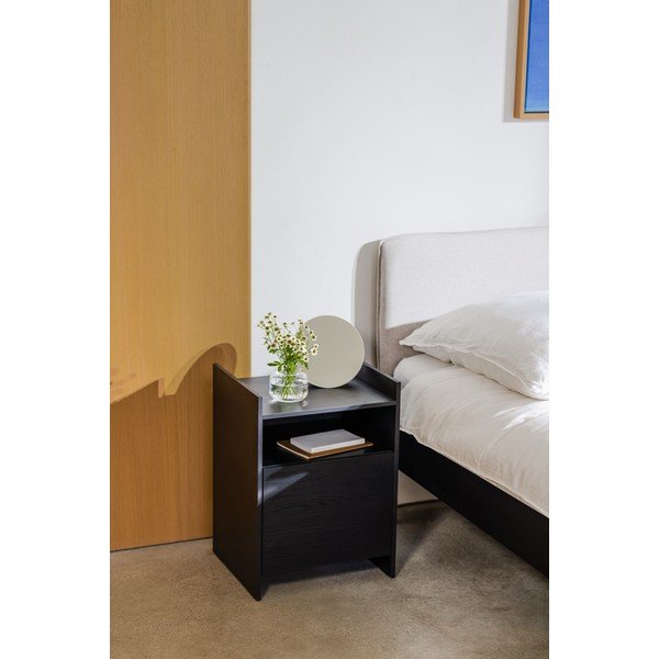 Crni noćni ormarić s policama Toopt – noo.ma-image-1