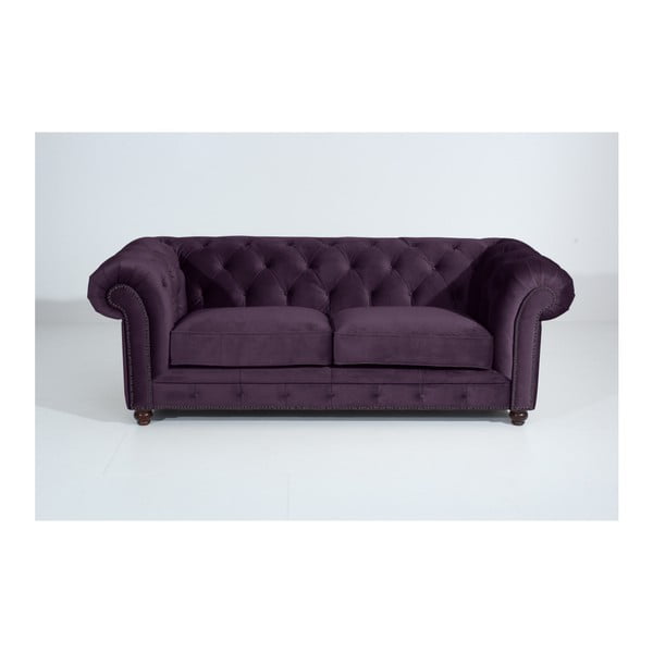 Ljubičasta sofa Max Winzer Orleans Velvet, 216 cm