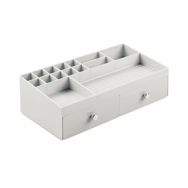 Bijeli organizator s 2 ladice InterDesign Cosmetic Plus-image-3