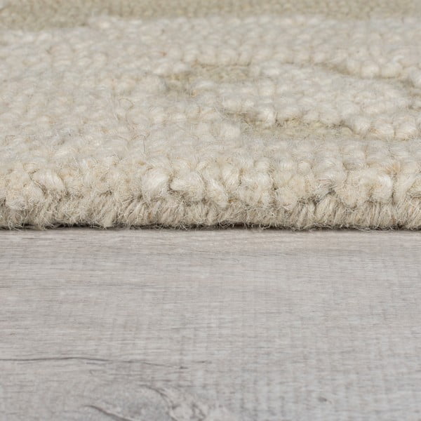 Bež ručno rađen vunen tepih 200x290 cm Dion Ikat – Flair Rugs-image-4