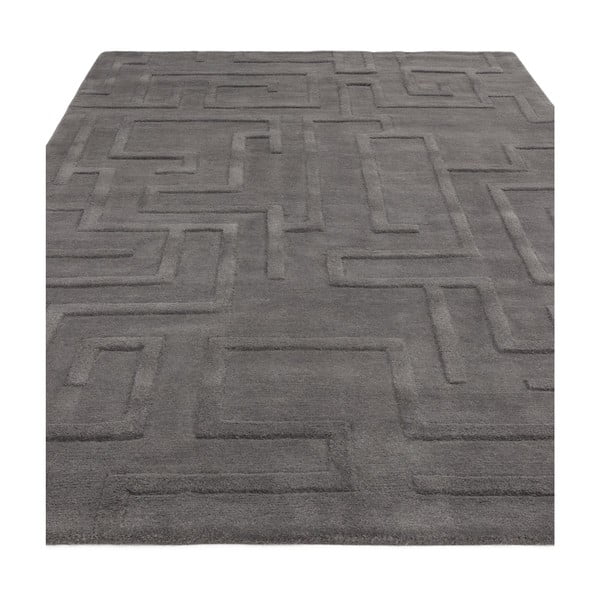 Antracitno sivi vuneni tepih 160x230 cm Maze – Asiatic Carpets-image-3