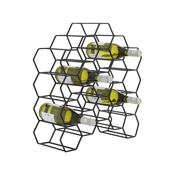 Crni metalni stalak za vino za 12 boca Salbris - Light & Living-image-4