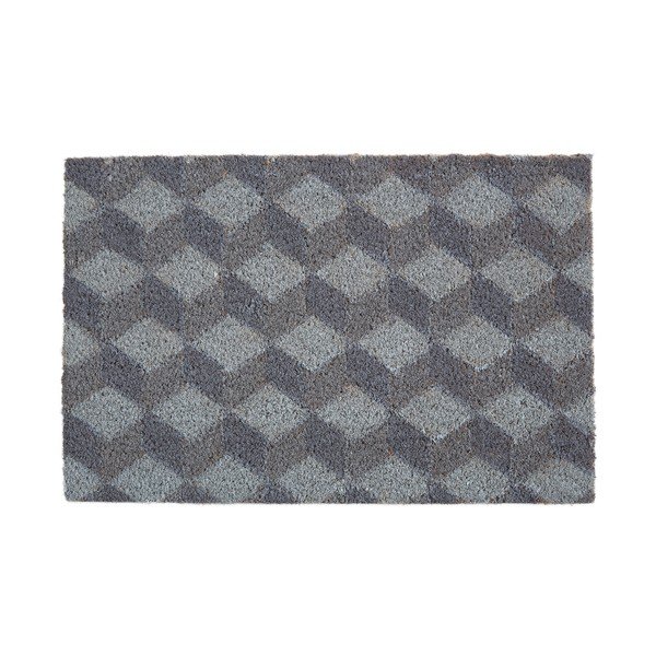 Otirač od kokosovih vlakana 40x60 cm Grey Cube – Premier Housewares