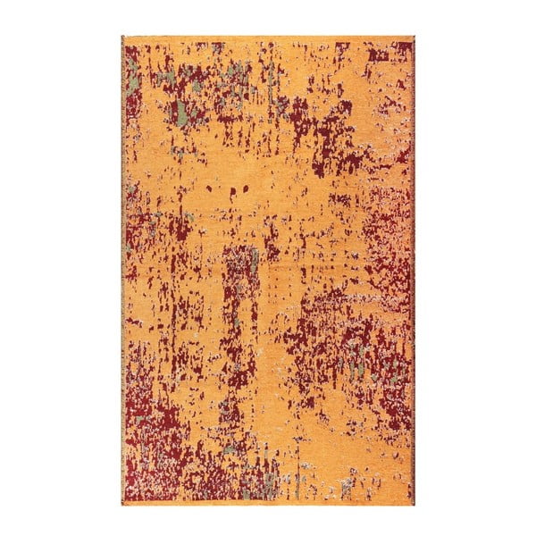 Dvostrani narančasto-vinski tepih Vitaus Dinah, 77 x 200 cm