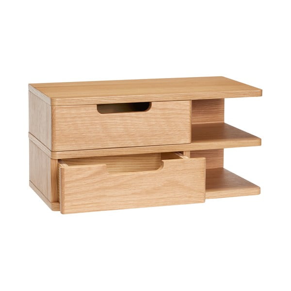 Viseći/s policama noćni ormarić u dekoru hrasta u prirodnoj boji Öppen – Hübsch-image-2