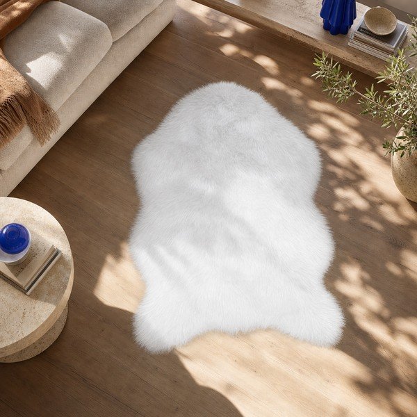 Bijela umjetna koža Tiseco Home Studio Sheepskin, 60 x 90 cm-image-3
