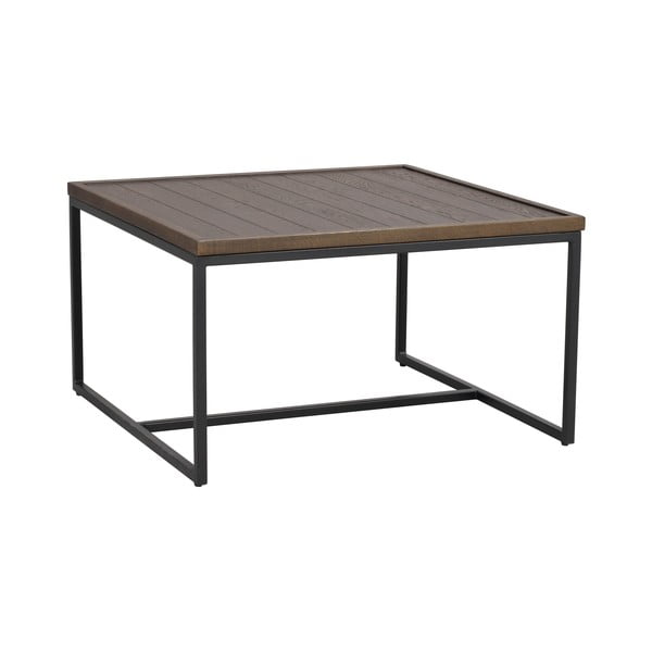 Tamno smeđi stolić za kavu s hrastovom pločom stola ø 70 cm Deerfield – Rowico-image-2