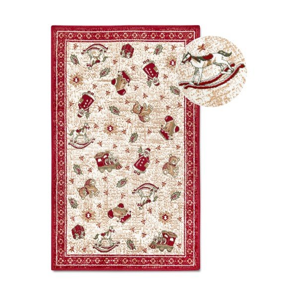 Crveni tepih s božićnim motivom od mješavine pamuka 50x80 cm Toy's Delight Red Christmas – Villeroy&Boch
