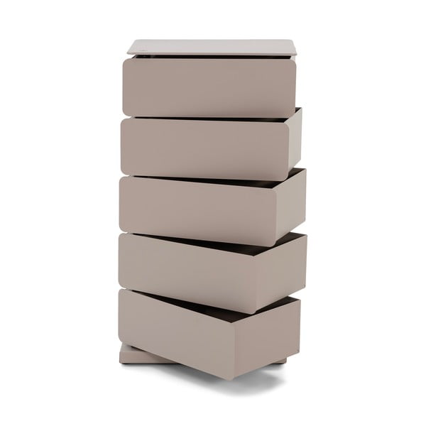 Smeđe-siva metalna komoda 37x72x26 cm Joey – Spinder Design-image-2