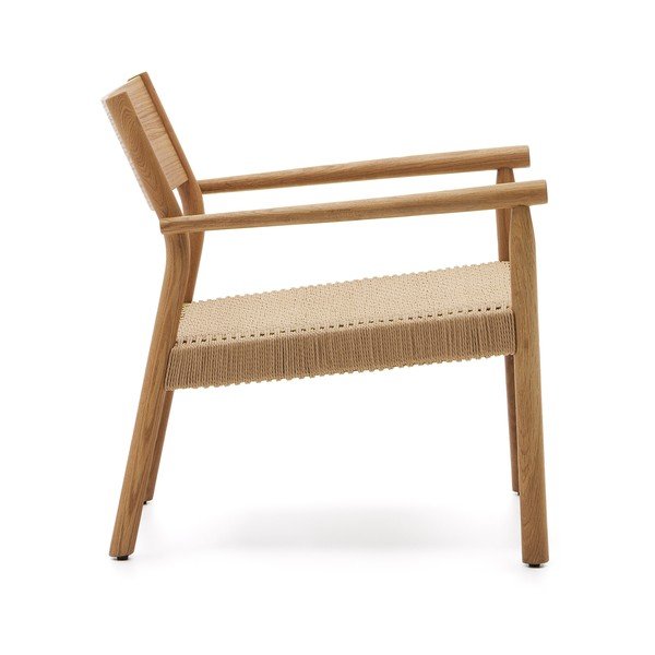 Pletena fotelja u svijetloj prirodnoj boji Yalia – Kave Home-image-3