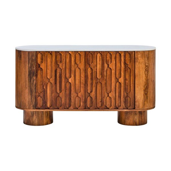 Komoda od masivnog manga u prirodnoj boji 140x75x45 cm Torcino – Premier Housewares-image-1