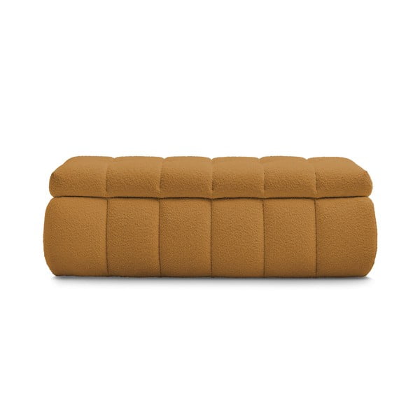 Senf žuta klupa od bouclé tkanine Mont Blanc – Bobochic Paris-image-4