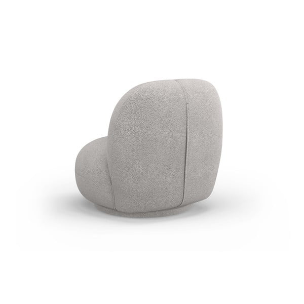 Svijetlo siva fotelja od bouclé tkanine Chuck – Micadoni Home-image-3