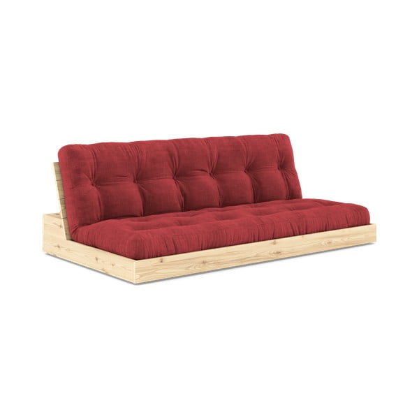 Crvena sklopiva sofa od samta 196 cm Base – Karup Design