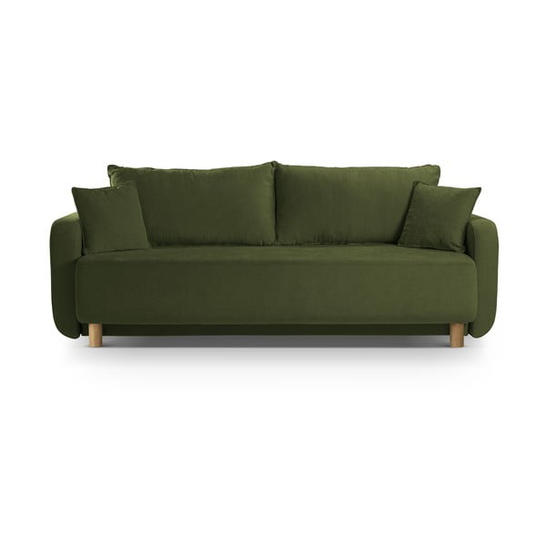 Zelena sklopiva/s prostorom za odlaganje sofa 231 cm Elen – Micadoni 
