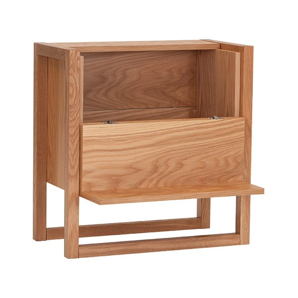 Ormarić za vina od hrastovine u prirodnoj boji 59x60 cm NewEst - Woodman-image-4